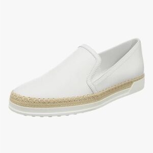 Tod's Women’s White slip-on espadrilles EUR38 US Size 7.5-8 Like New